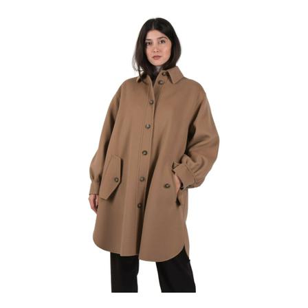 Max Mara Weekend Buttoned Jas , Bruin , Dames , Maat: 4XS TrenchJass & Mantels