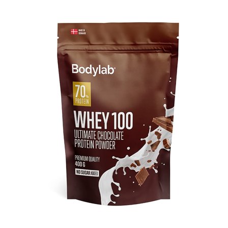 Bodylab Whey 100 Proteinpulver 400 g Ultimate Chocolate, Sport & Velvære, Protein & Energi, Proteinpulver