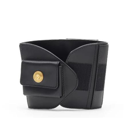 Versace Pre-owned Pre-owned Leather handTass , Zwart , unisex , Maat: ONE Size Vintage Tassen