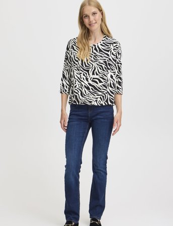 Fransa Frflora Tee 3 - Black - M