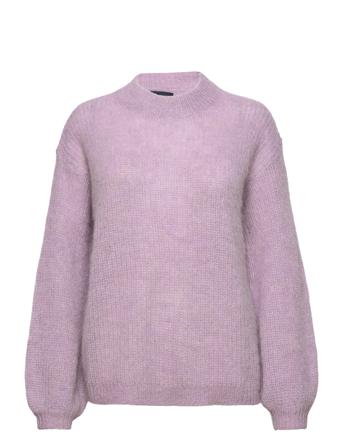 Paris Alpaca Blend Sweater Pullover Striktrøje Lilla Lexington Clothing