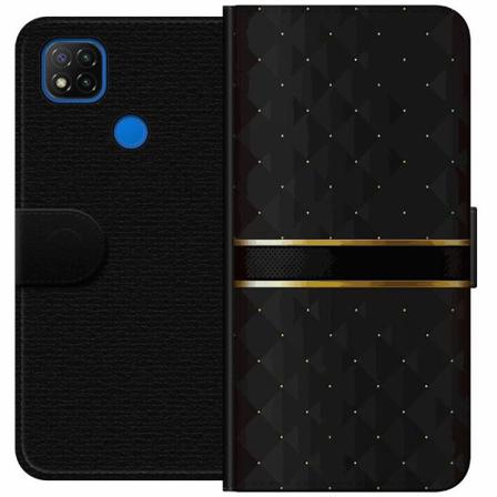 Xiaomi Redmi 9c Plånboksfodral Golden Stripes