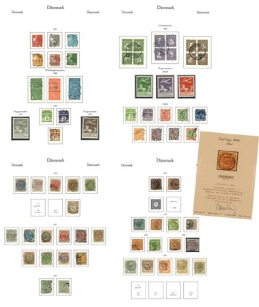 Danmark til 1969 - Samling i 1 frimærkealbum - Stemplet