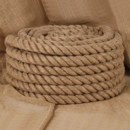 vidaXL Jute reb 5 m langt 50 mm tykt Brun
