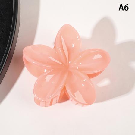 Nye Matte Flower Claw Clips Kvinder Hårklør Floral e Girls Hai A6