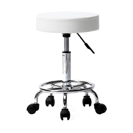 Højdejusterbar frisørstol – Hvid