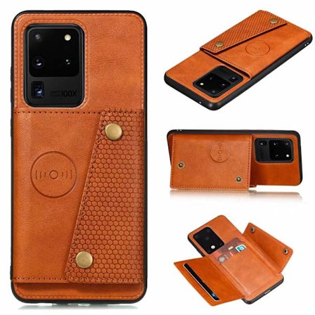 Samsung Galaxy S20 Ultra - Kraftfullt Skal med Kortfack