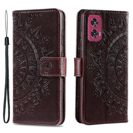 Plånboksfodral Mandala Blomma Läder Telefonskal för Motorola Edge 50 Fusion 5G