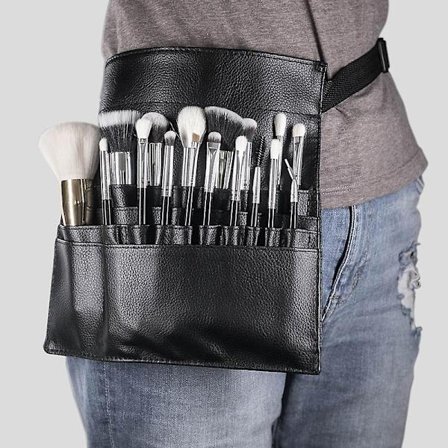 1 stk. Makeup Brush Bag Bælte med Multi Lommer, Fanny Pack Foldbar Justerbar Forklæde Pakke til Makeup Brush Bag Professionel Makeup Artist DB