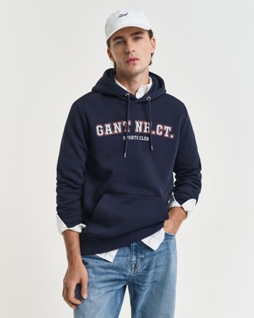 GANT Herren Graphic Hoodie (XL) Marineblau