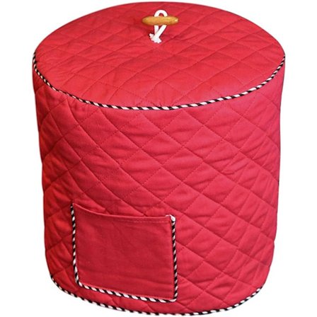 Spishäll Dammskydd Gryta Bärväska Skyddsväska med Ficka för Luftfritös Riskokare, Dammskydd 6 liter Röd