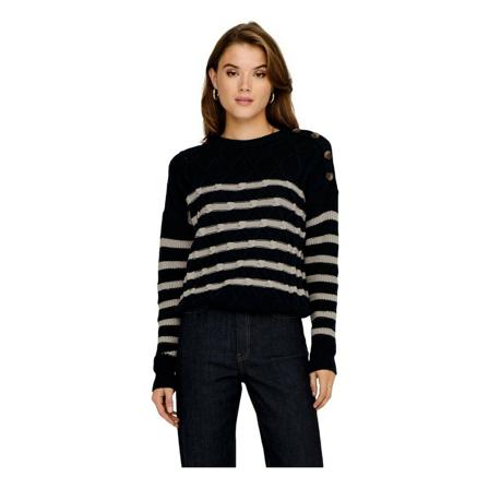 Only Round-neck Strik Sort, Dame Striktrøjer