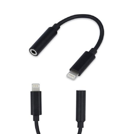 FOREVER Lightning till 3,5 mm Aux Audio Adapter, iPhone - Svart