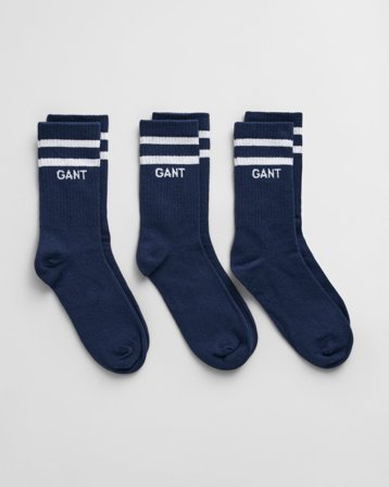 GANT Teenager Teen 3er-Pack Sportsocken (34-36) Marineblau