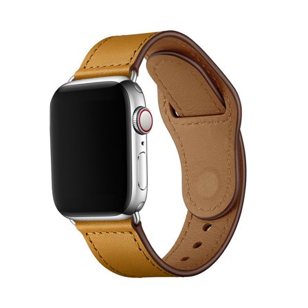 Läderarmband till Apple Watch 42/44/45mm - Brun | Armband Från Yedi