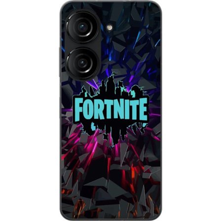 Kompatibelt Mobildeksel til Asus Asus Zenfone 10 Inspirert spilllogo design med eksplosive former, neonlys og dynamisk energi for moderne spillerom