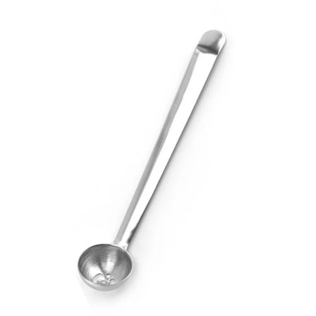 Oliven ske i rustfrit stål med drænhul og hulske