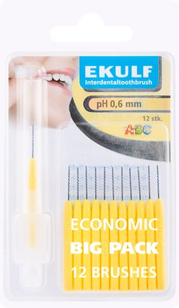 Ekulf ph 0,6 Mellomromsbørster 12 stk