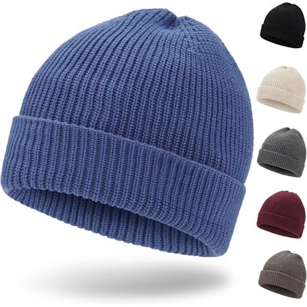 Strikket hue til mænd og kvinder, behagelige åndbare bløde huer, varme vinterpels huer, gave til kvinder, mænd, mor, far