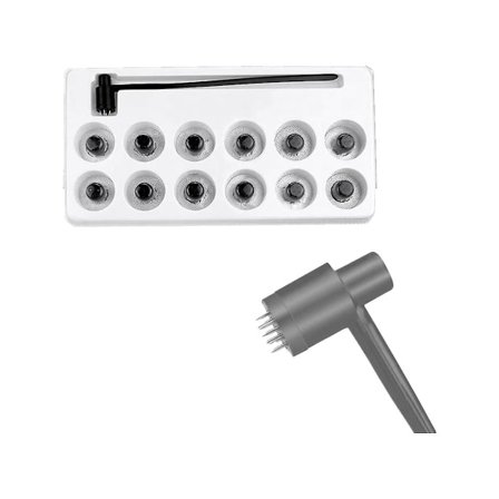 1 ÆSKE (12 STK) 7-stjernet Nål & Dermal Hammer, Nålesæt