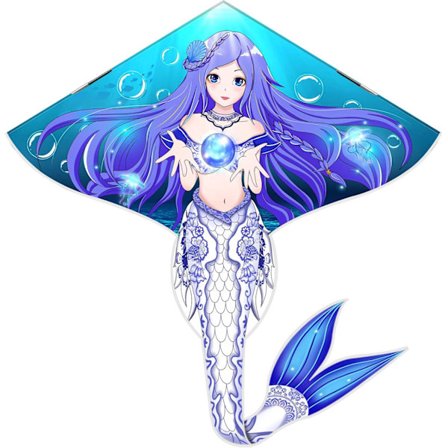 Mermaid-drage for jenter og barn, den letteste dragen å fly