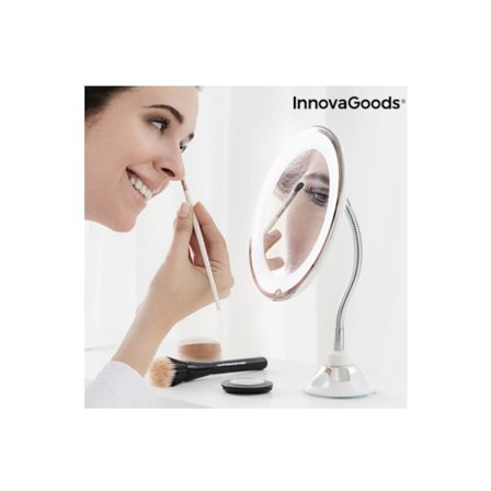 Mizoom Forstørrelsesspejl med Sugekop og LED