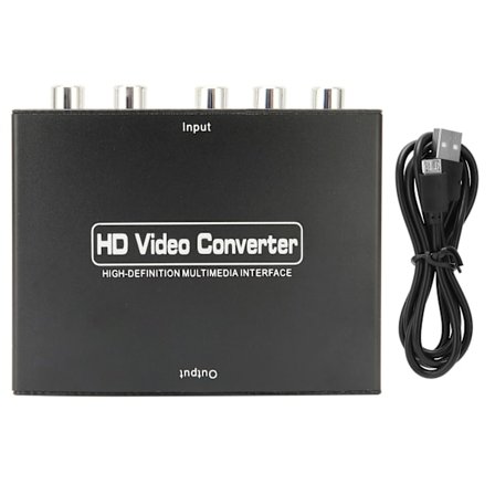 YPbPr Komponent till HDMI-omvandlare 1080P Videoadapter