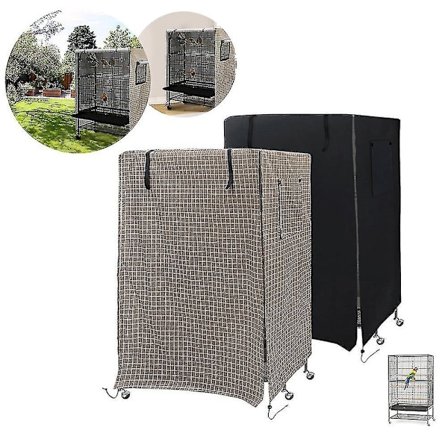 Universelt trekk for fuglebur, mørkt draperi for dyrekasse, vanntett og vaskbart trekk for bur