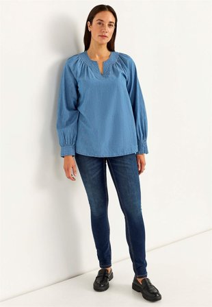 Cellbes of Sweden - Lätt, luftig denimtunika - mellanblå denim - för damer - 46/48