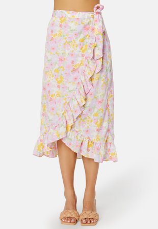 VERO MODA Emma Henna H/W Wrap Skirt Birch AOP:Asta flowe Klær