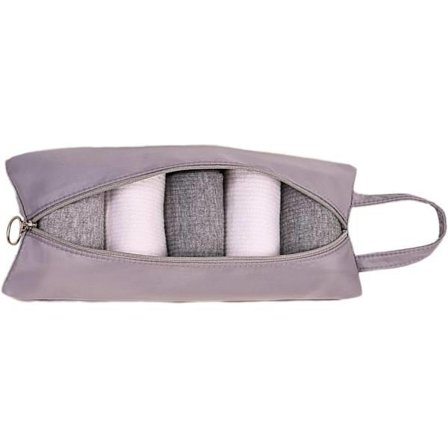 Reseunderklädesorganisatör, bärbar vattentät bh-förvaringsväska, stor lättviktsstrumpväska med handtag, bh-organisatör kosmetikaväska reseväska grå