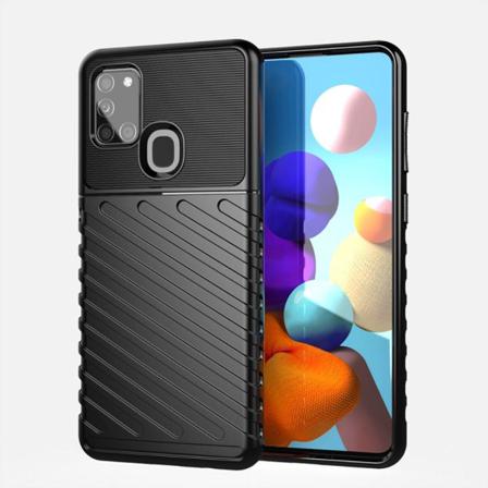 Samsung Galaxy A21s - Twill Skal - Svart Black Svart