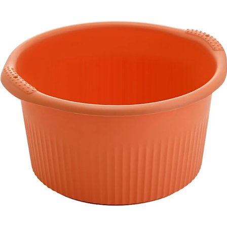 Kraftig Fotbalja i Plast med Massage, Portabelt Fotbad, Perfekt för Borttagning av Död Hud, Varm Orange