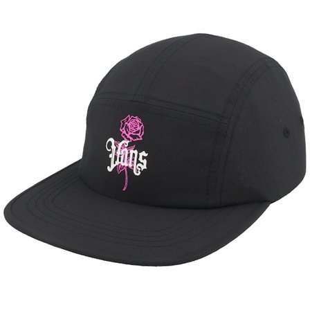 Vans - Zwart 5panel Cap - Ground Up Tall Camper Black 5-Panel @ Hatstore