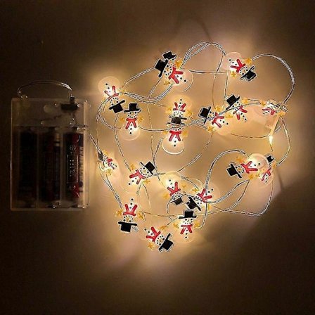 Snögubbe Julgransdekorationer Jultomte LED-ljus Dekoration$jul Snögubbe Dekoration Ljus$julgran Dekoration Snögubbe Sträng Ljus