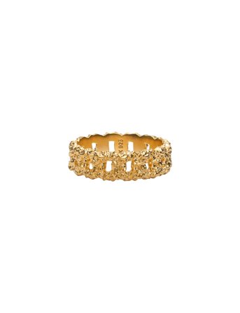 Ix Crunchy Curb Ring Gold IX Studios