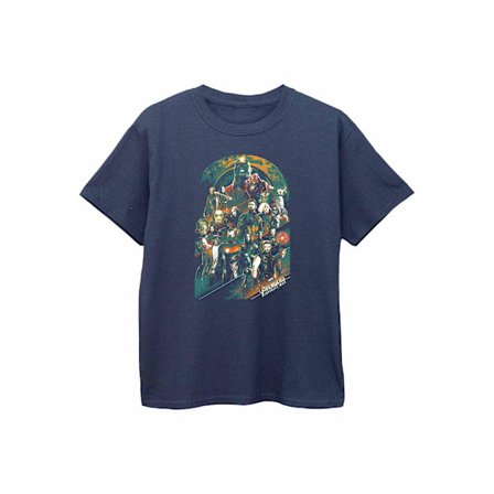 Avengers Infinity War Boys Team Bomull T-shirt 9-11 år Marinblå