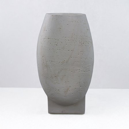 Beige Resinvase, 19,5x13x35cm, Elegant Design