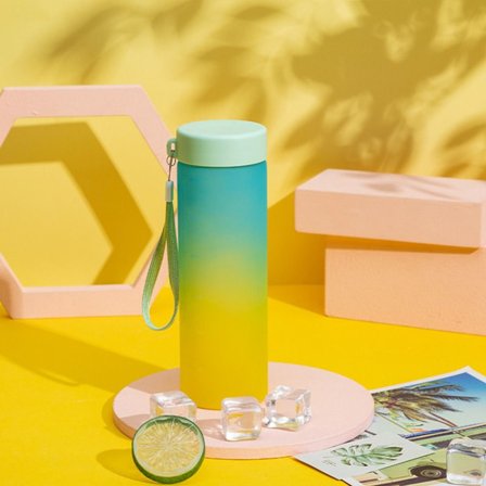 Vandkop Gym Plastic Cup BLÅ GUL BLÅ GUL