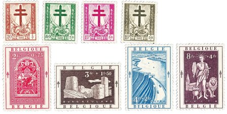Belgien 1952 - OBP 900-07 - Ubrugt