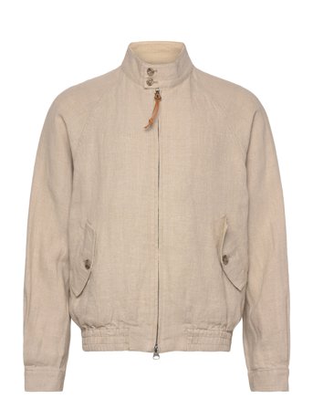 Linen Harrington Jacket Beige GANT