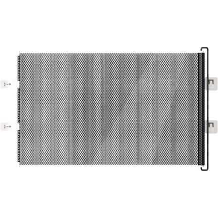 Uttrekkbart barnegrind - Kan trekkes ut til 124 cm bredde, ingen boring nødvendig - Sikkerhetsgrind i netting for trapper, døråpninger, haller - Kan 