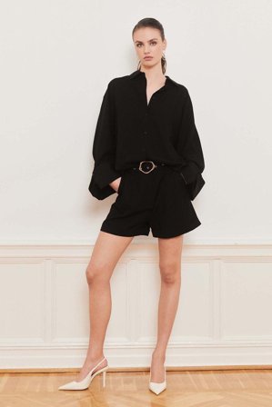 Zephyr Linen Shorts Black XL