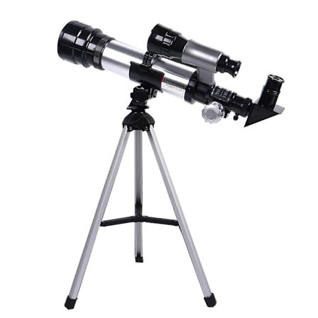Teleskop för vuxna nybörjare 74mm öppning Astronomiskt refraktorteleskop 350-400mm med justerbart stativ Telefonadapter Kompass Legering-Perfekt