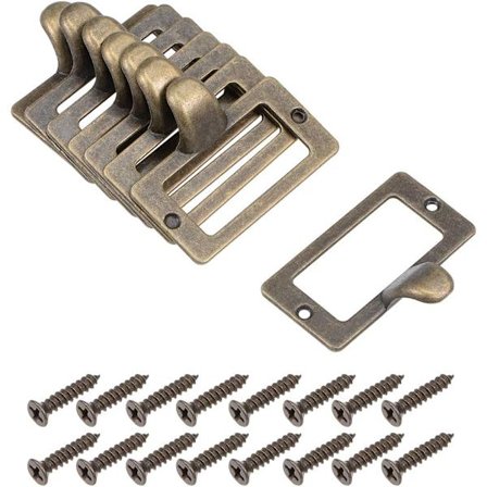 8 stk. etikettholdere skuffehåndtak i sinklegering etikettrammekortholder med skruer