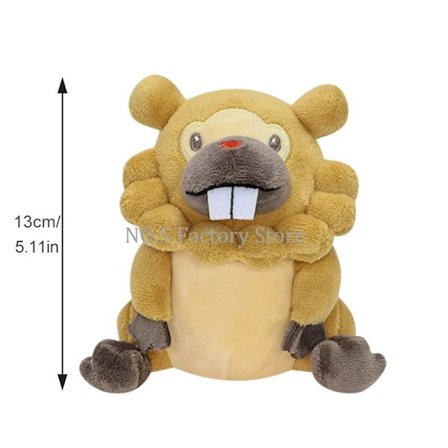 Plushleker Fit Bidoof Myke Myke Leke Japan Film Anime Bidoof Bibarel Dukker Søt Jul Bursdag Barn Gaver 13cm