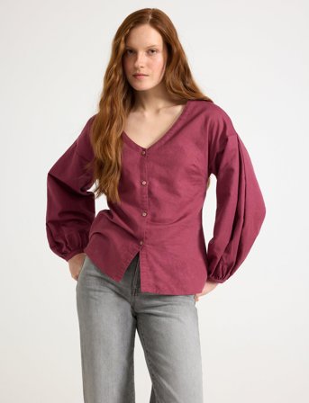 Lindex Blouse Emina - Purple - XS