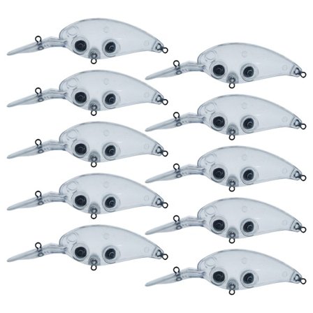 10 stk. umalte crankbait-emner, dypvanns crankbait, enkle å bruke