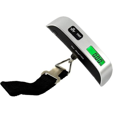 Bärbar Digital Resevåg i Fickformat med LCD-bakgrundsbelysning och Rem, 50 kg