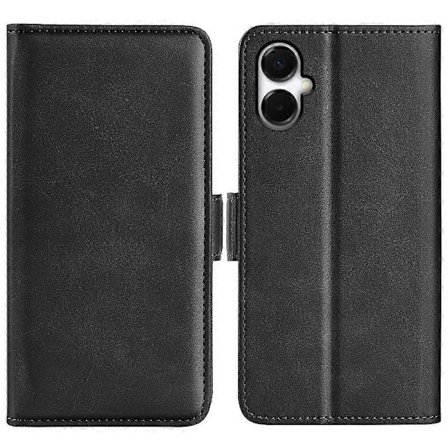 For Samsung Galaxy A06 5G Deksel Kalveskinntekstur Lær Lommebok Telefondeksel - Svart